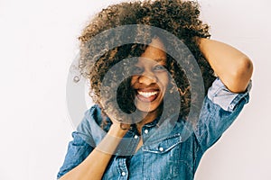 Portrait of young african american woman