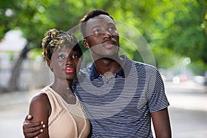 Portrait of young african couple
