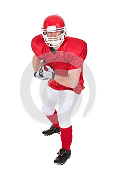 Portrait of young american football player