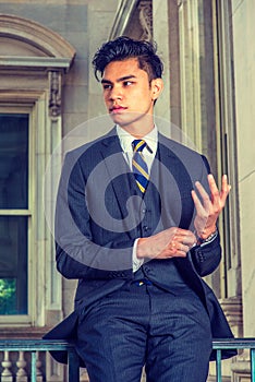 Portrait of Young Asian American Business Man in New York