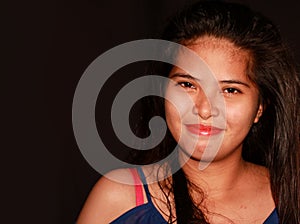 Portrait of a young asian teenager brown complexion Filipina