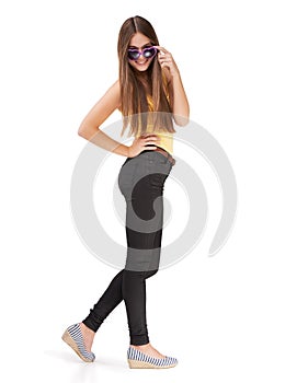 Portrait of young attitude. Shot of a teen girl isolated on white.