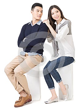 Portrait of young attractive Asian couple