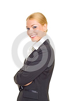 Portrait of a young attractive business woman