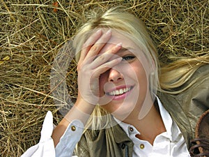 portrait of young attractive cowgirl