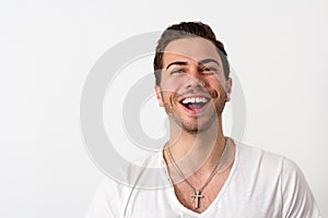 Portrait of a Young Attractive Likeable Man photo
