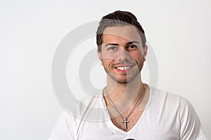 Portrait of a Young Attractive Likeable Man photo