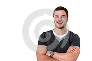 Portrait of a Young Attractive Likeable Man photo