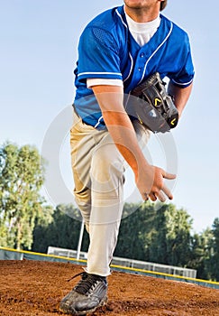 Portrait of Young Baseball Pitcher