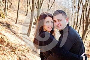 Portrait of young beautiful couple in love