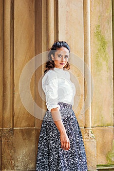 Portrait of Young Beautiful East Indian American Woman in New York