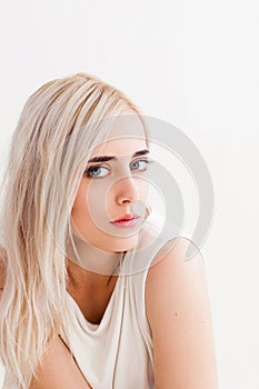 Portrait of young beautiful scandinavian woman