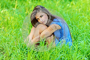 Portrait of young beautiful woman