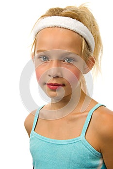 Portrait of young blonde girl photo