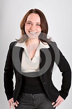 Portrait of a young business woman smiling