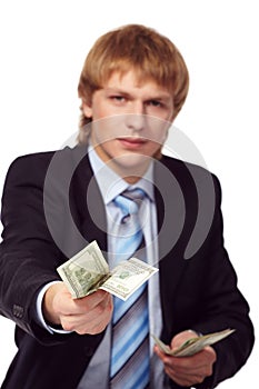 Portrait of young businessman photo