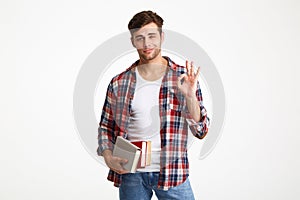 Portrait of a young casual male student