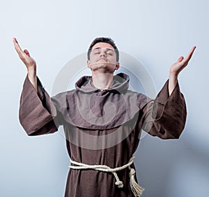 Portrait of Young catholic monk