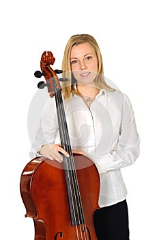 Portrait of young cellist