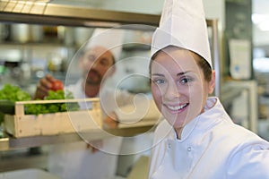 portrait young cheerful chef