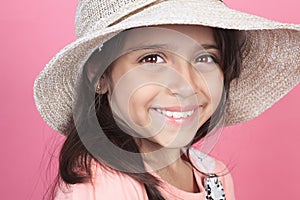 Portrait of a young columbian little girl