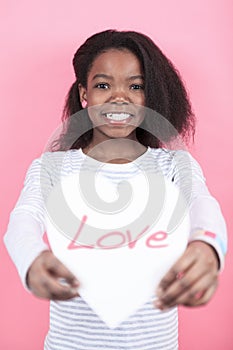 Portrait of a young columbian little girl