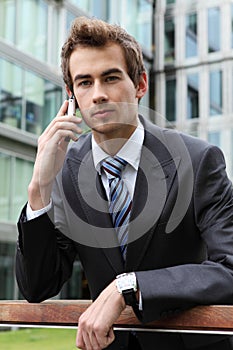 portrait of young confident caucasian businessman