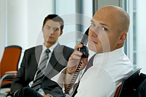 portrait of young confident caucasian businessman