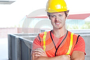 Portrait of a young construction worker