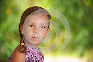 Portrait of young cute girl