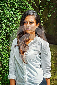 Portrait of Young East Indian American Woman in New York