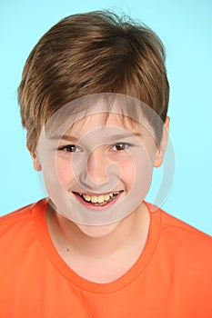 Portrait of a young European teenage boy.