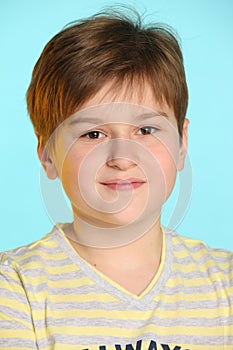 Portrait of a young European teenage boy.