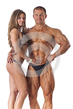 Portrait of young fitness couple