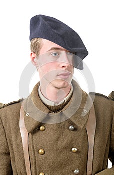 Portrait of a young French soldier in 1940