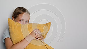 Portrait of young girl crying