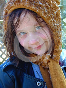 Portrait of Young Girl With Hat