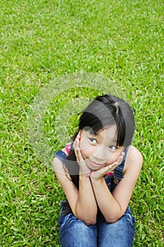 Portrait of young girl in the park