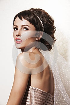 Portrait of Young gorgeous Bride