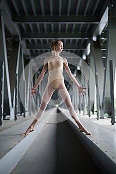 Portrait of young and graceful ballerina