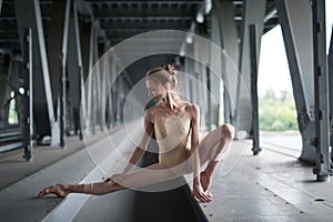 Portrait of young and graceful ballerina