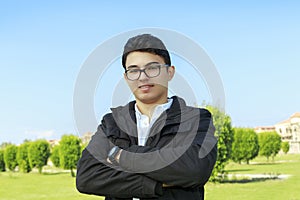 Portrait of young handsome man ,casual style.