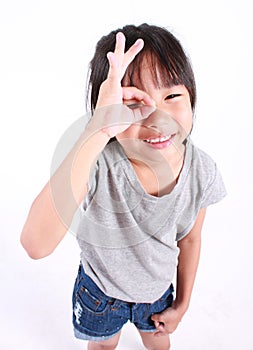 Portrait of young happy girl