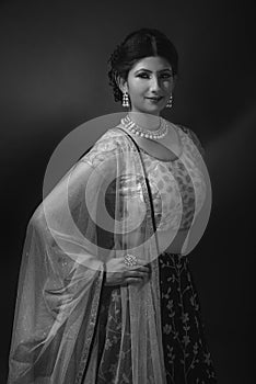Portrait of young India lady