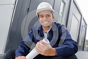 portrait young male architect