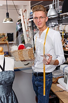 Portrait of young male fashion designer