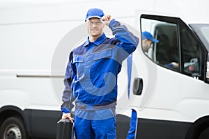 Portrait Of A Young Male Worker