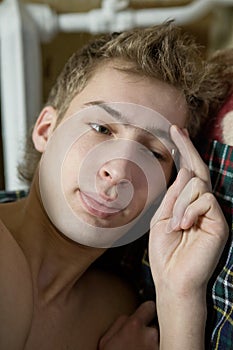 Portrait of young man