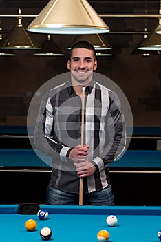 Portrait Of A Young Man Concentration On Ball