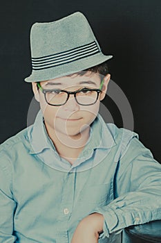 Portrait of a young man with hat
